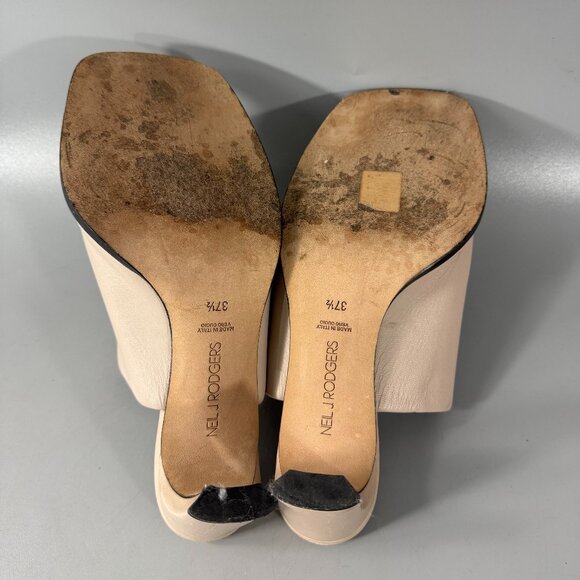 Neil J. Rodgers Sue Mules Square Toe Slim Fit Sandals, Size 37.5 - Picture 10 of 13